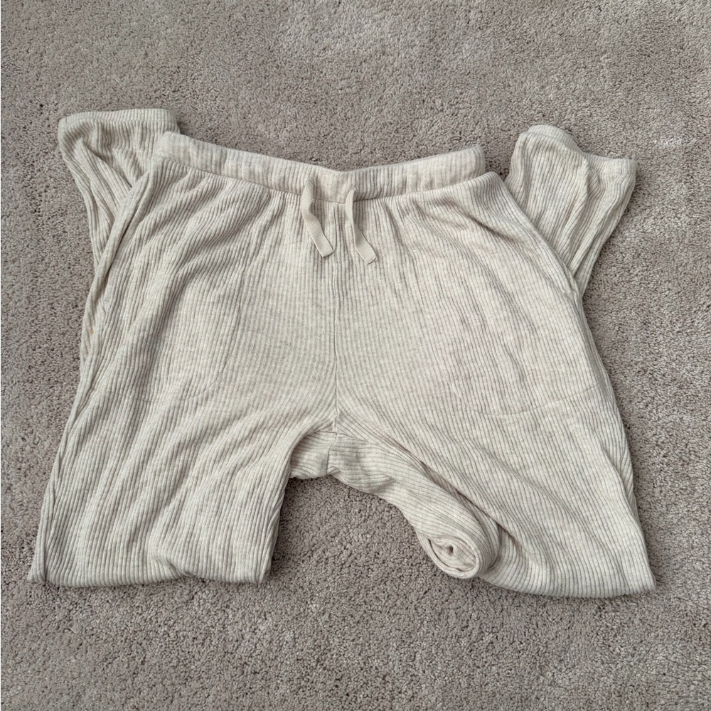 Auden Cream Ribbed Pajama Set